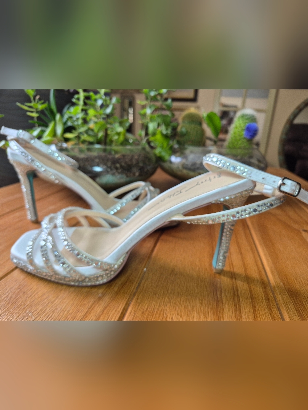 Betsey Johnson 'Darla' Rhinestone Heels - Size 7.5